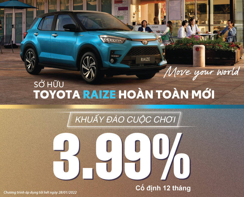 Lãi suất đặc biệt đón chào Toyota Raize