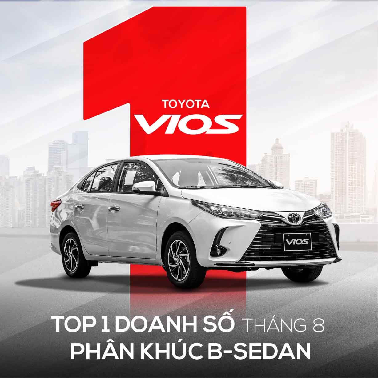 Toyota Vios luôn dẫn đầu doanh số bán xe phân khúc B-Sedan  